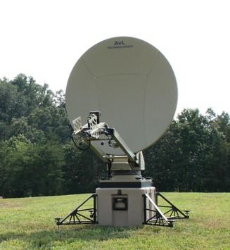 AvL Technologies 1,2 m militärische Mehrband-motorisierte FlyAway-Antenne (1050FA)