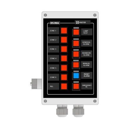 ZENITEL SPA-W6A4-D-MED DUAL WEATHERPROOF PA-AND ALARM PANEL W-6 ZONES FOR OUTDOOR USE. - I (2340110046)