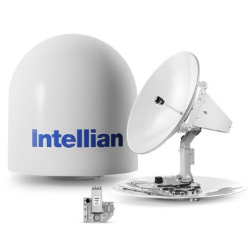 Intellian t100W 3-ása Global Marine gervihnattasjónvarpskerfi með 105 cm (41,3") diski og WorldView LNB
